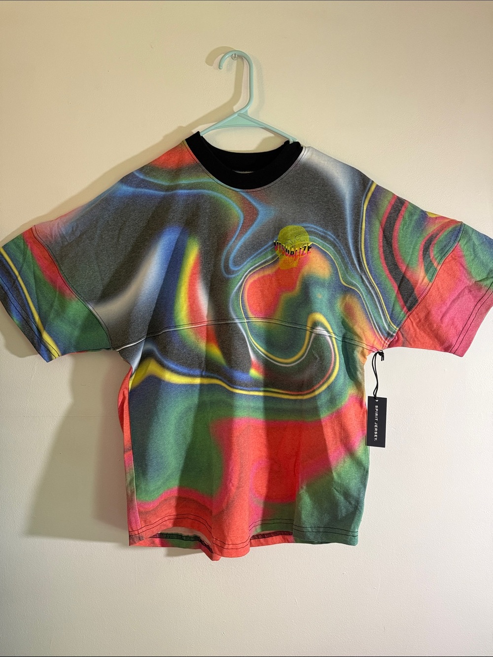 Multicolor Swirl Short Sleeve Tee - Unbranded